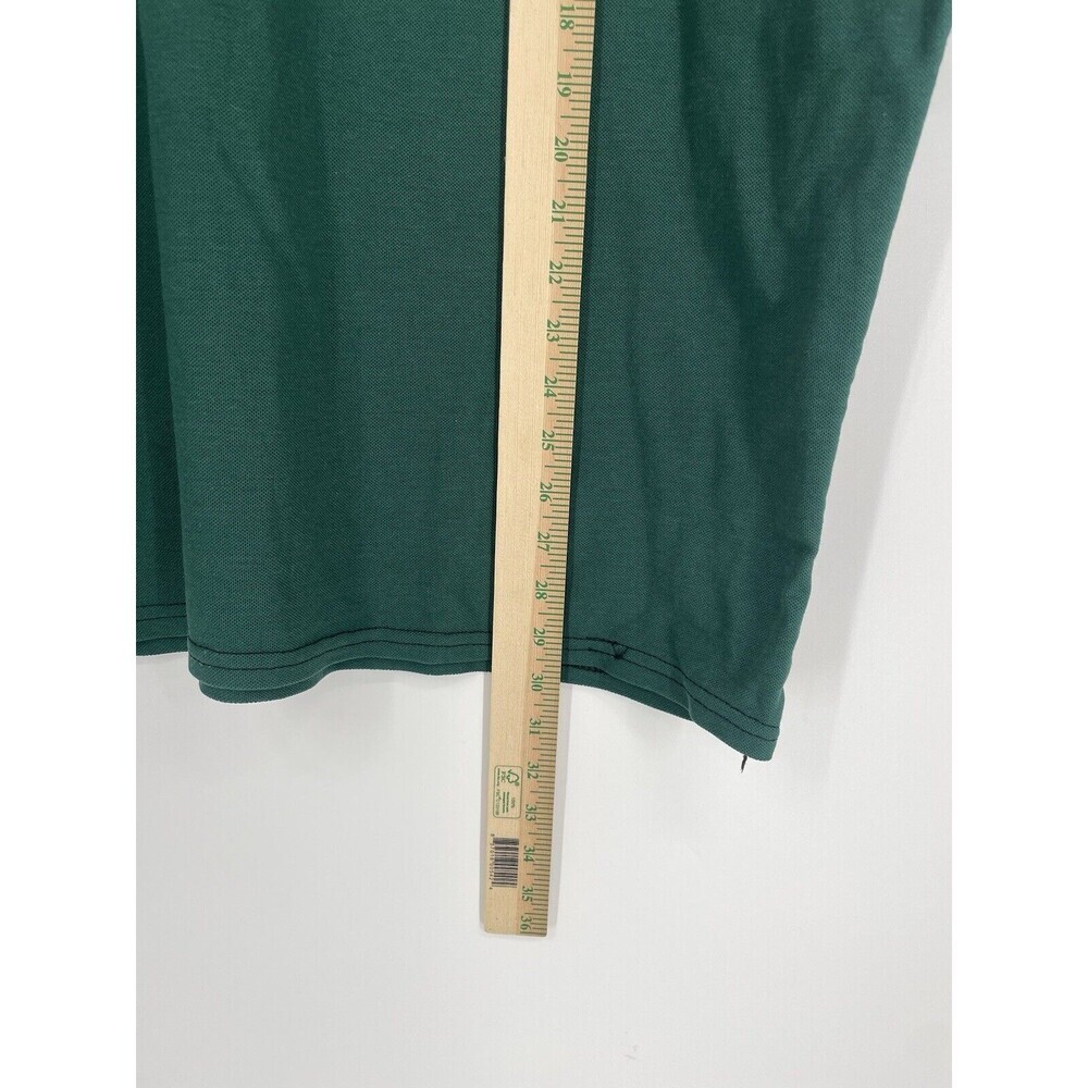 Vintage 90s DKNY Jeans Green Cream Chest Logo Graphic Print Ringer T-Shirt USA - Picture 7 of 10